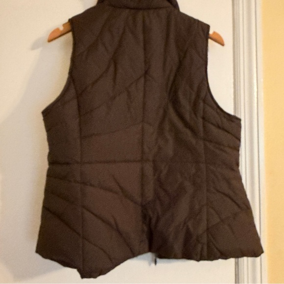 Kenneth Cole Reaction Down Quilted Vest Womens Size Medium Brown Pockets - Picture 7 of 9